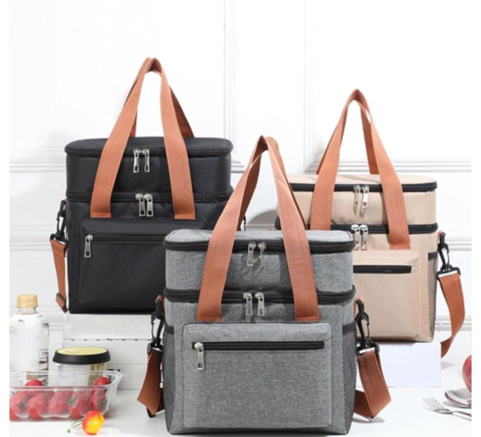 Double Compartment Lunch Cooler Bag