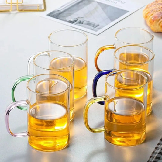 6 piece Glass Mug Set