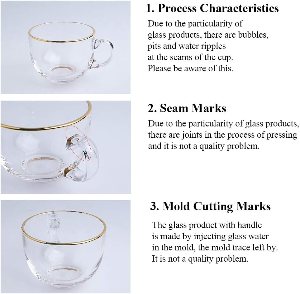 Transparent Galss with Gold Rim