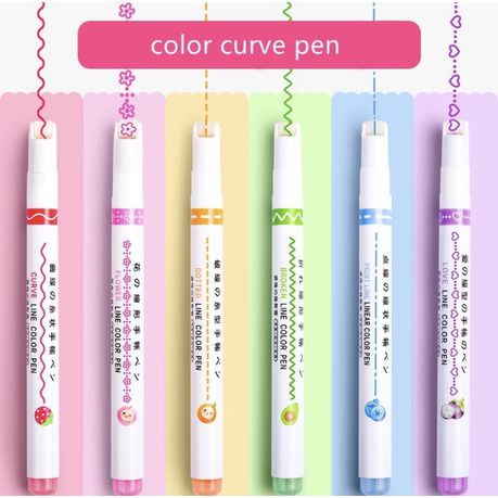 Roller Pen Markers with 6 Different Shapes & Colours