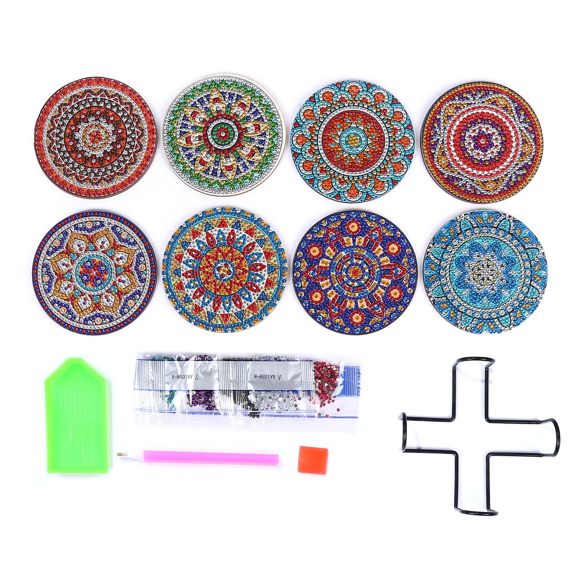 DIY Diamond Dot Coaster Kit x6 with added Pen